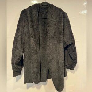 Cozy Black Faux Fur Christopher and Banks Jacket